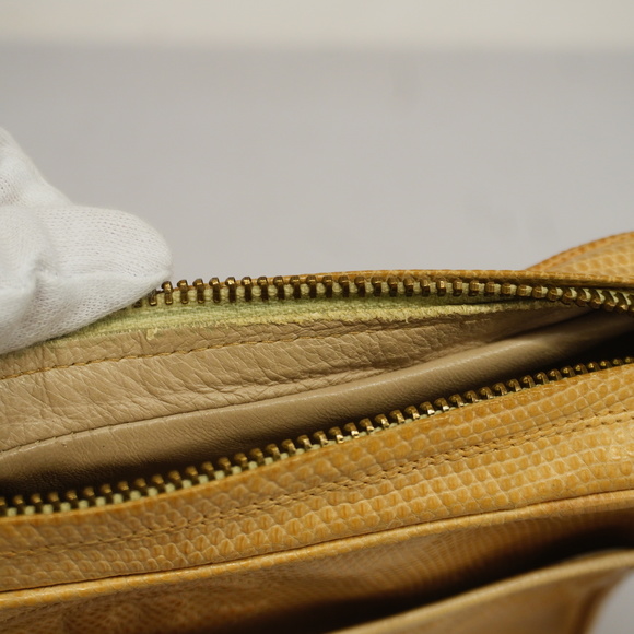 Auth Chanel Matelasse Chain Shoulder Lizard With Fringes Women's Shoulder Bag - Picture 9 of 13